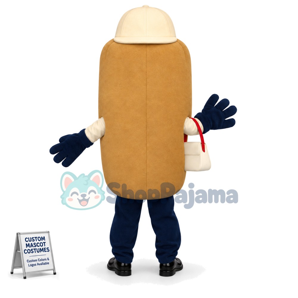 Cartoon Lady-shaped Cheese Hot Dog Mascot Costume