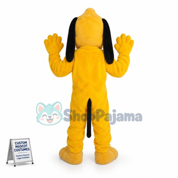 Yellow Pluto The Pup Mascot Cartoon Costume