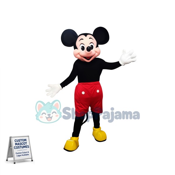 Classic Look Mickey With Red Shorts Mascot Costume
