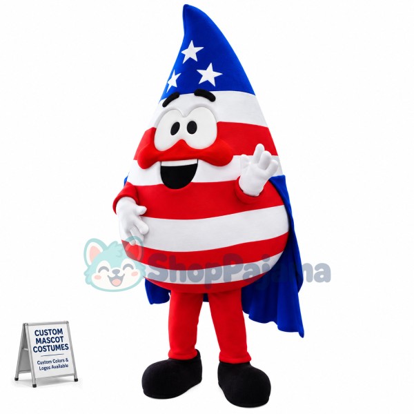 Funny Cartoon Striped Candy Superman Mascot Costume