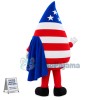 Funny Cartoon Striped Candy Superman Mascot Costume