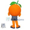 Crooked Mouth Orange With Leaves Mascot Costume