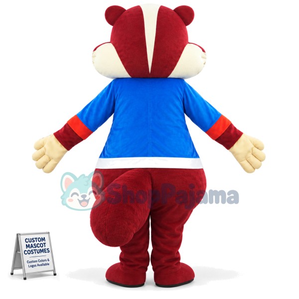 Blue Gown Chipmunk Mascot Costume
