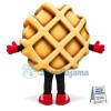 Fluffy Waffle Mascot Cartoon Costume