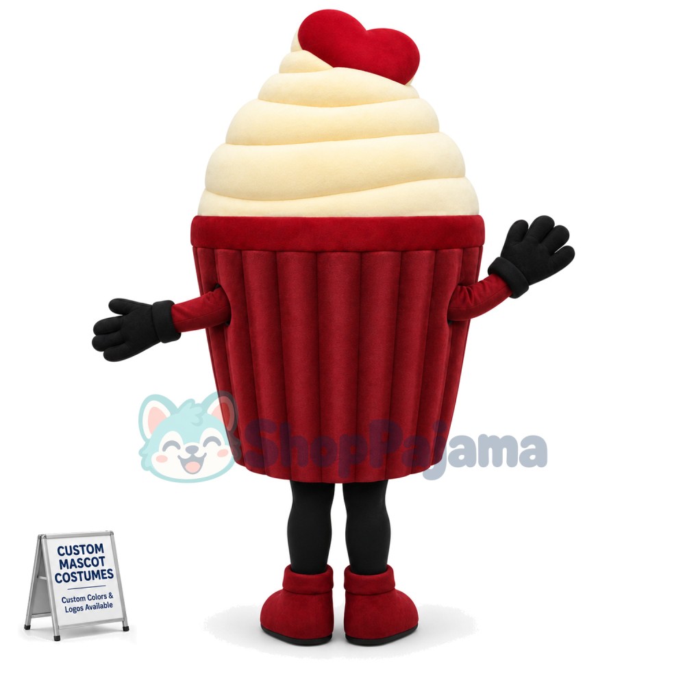 Fluffy Small Cream Cake Mascot Costume