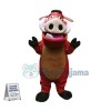 Brown Wild Boar With Fierce Look Mascot Costume