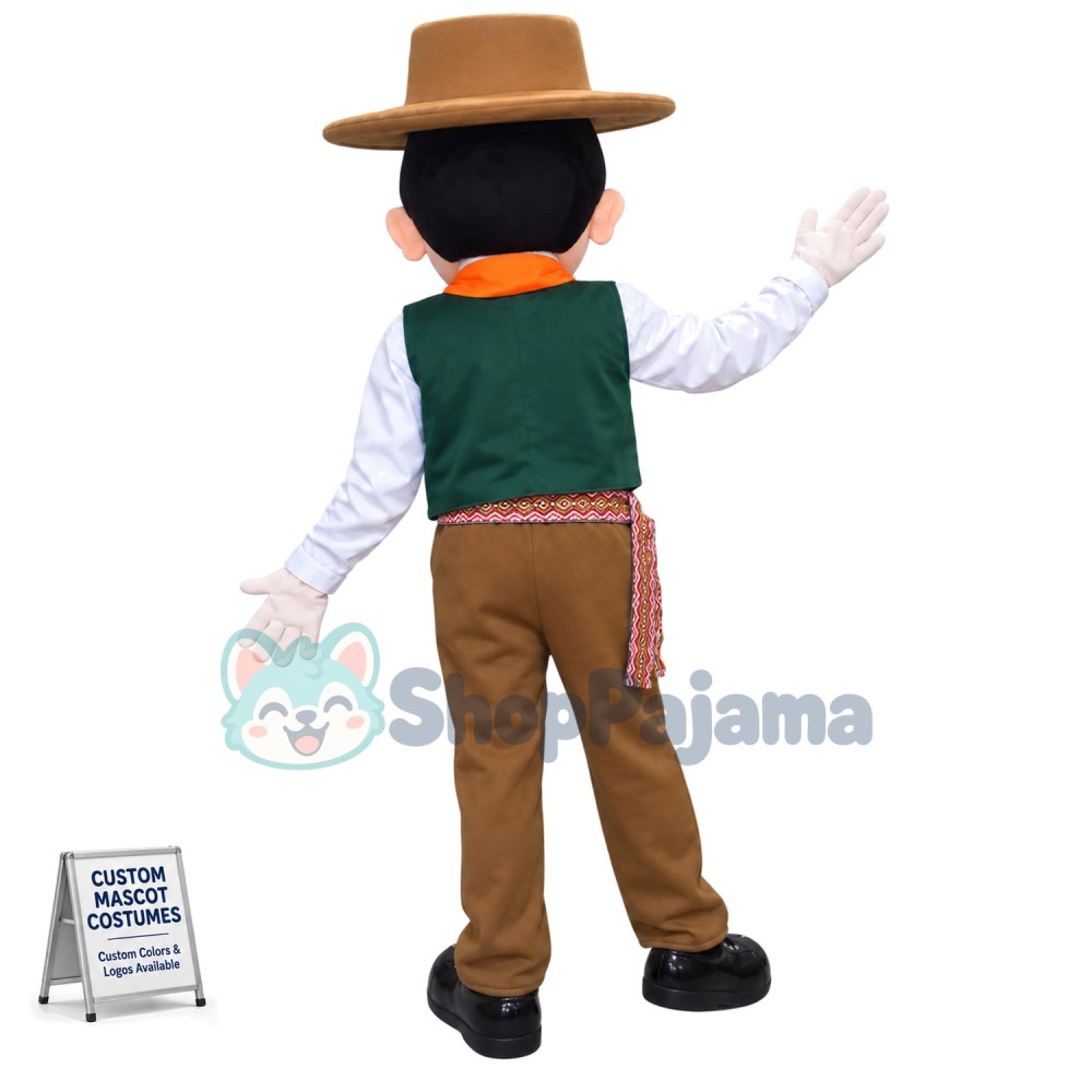 Generous Young Farmer Mascot Costume