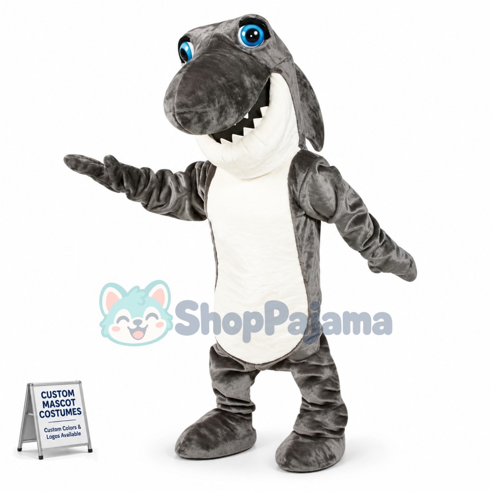 Blue Eyes Shark Mascot Costume