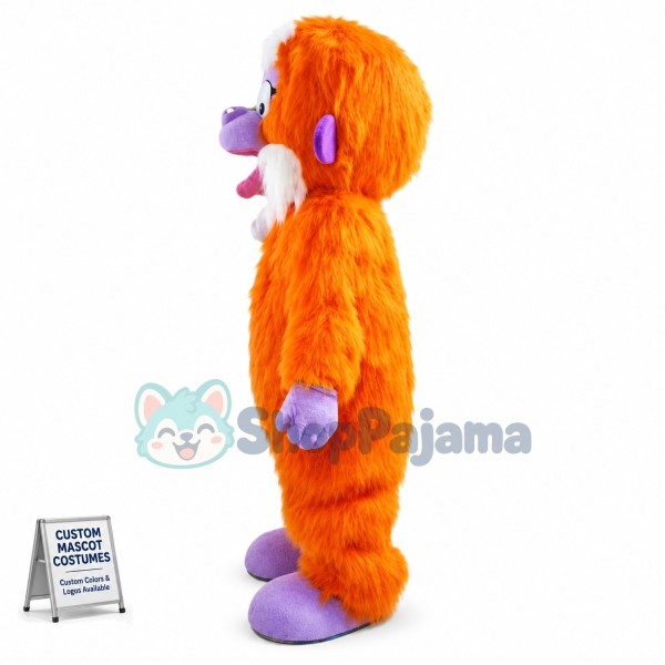 Orange Furry Apes Mascot Costume