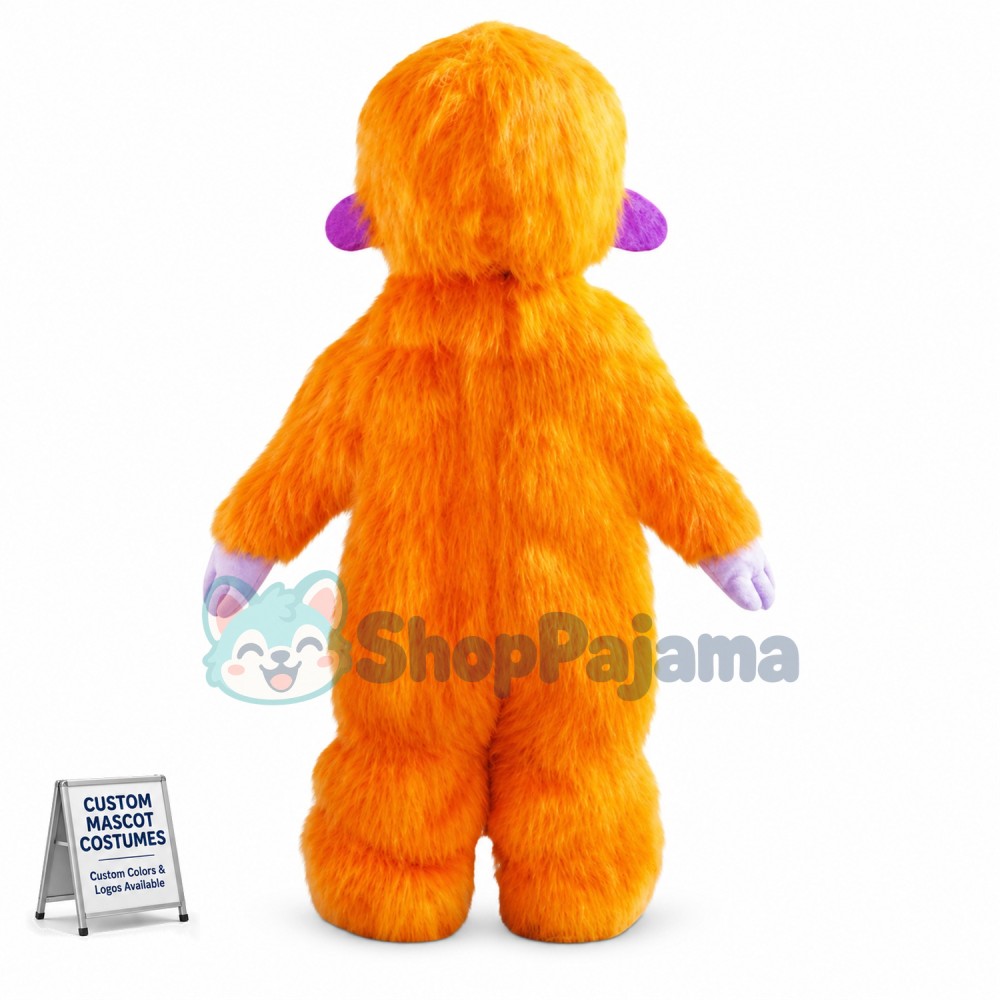 Orange Furry Apes Mascot Costume