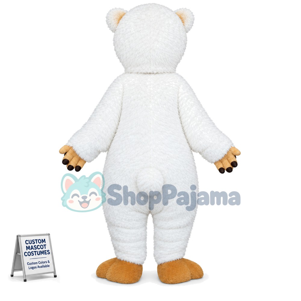 White Furry Snow Apes Mascot Costume