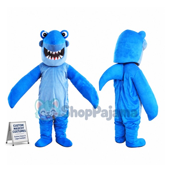 Blue Sea Shark Mascot Costume