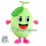 Cyan Cantaloupe Mascot Costume