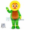 Vibrant Green Sunflower Mascot Costume
