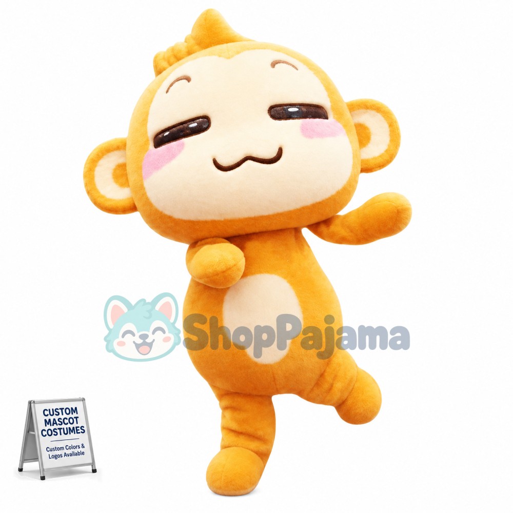 Enjoying Happy Yoyo Monkey Mascot Costume