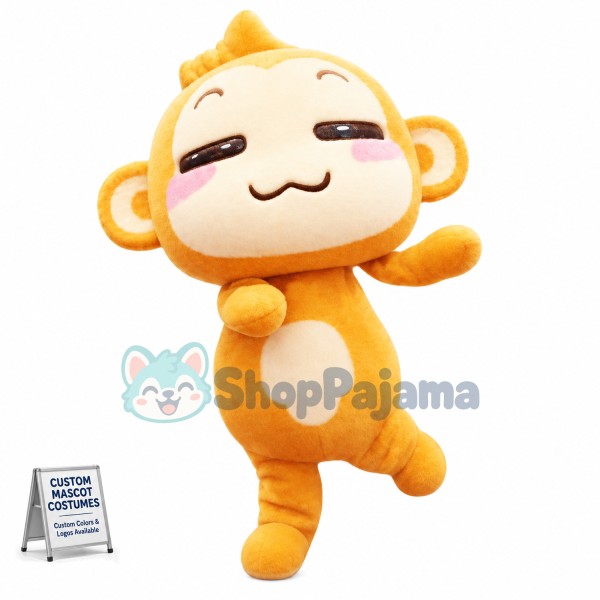 Enjoying Happy Yoyo Monkey Mascot Costume