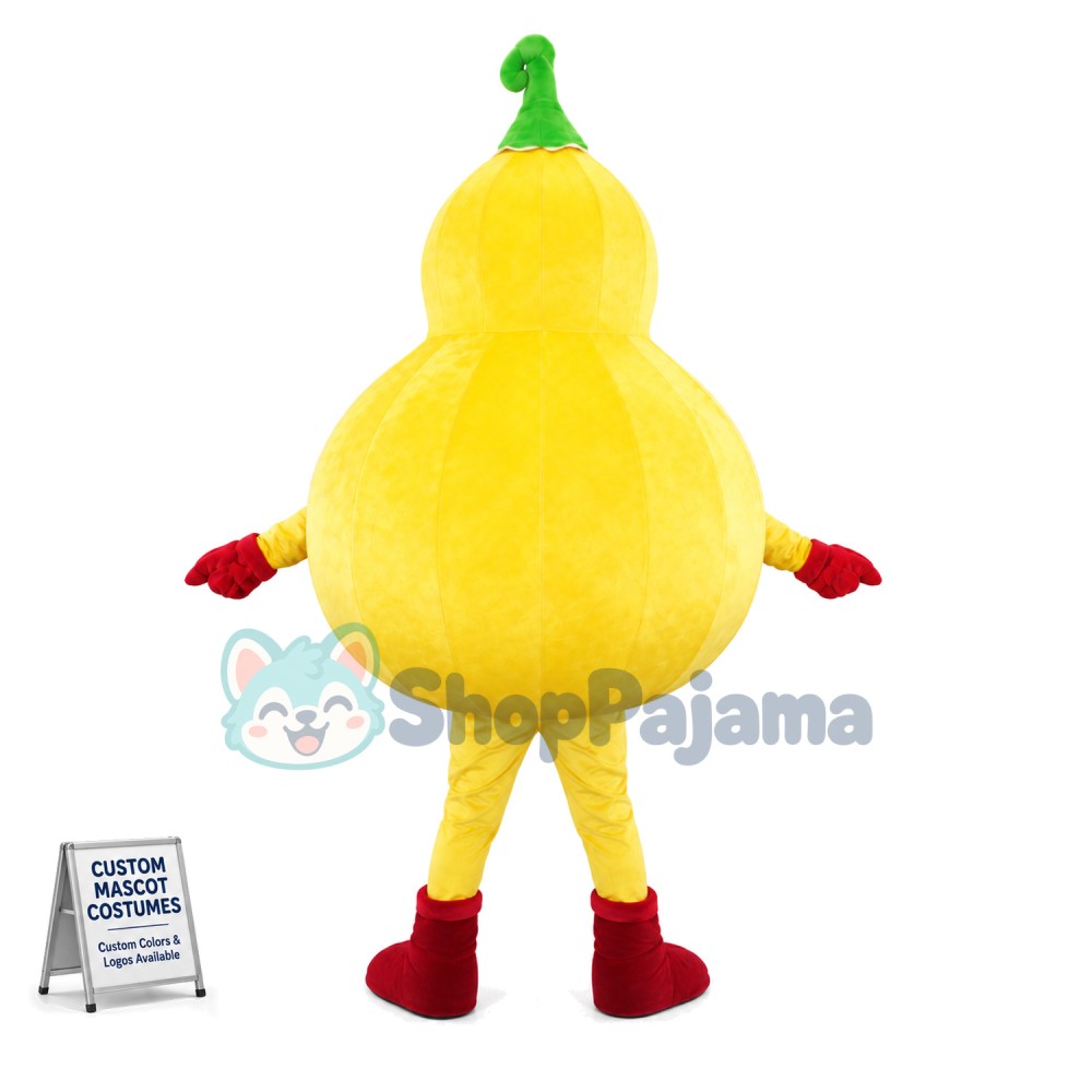 The Vibrant Golden Gourd Mascot Costume