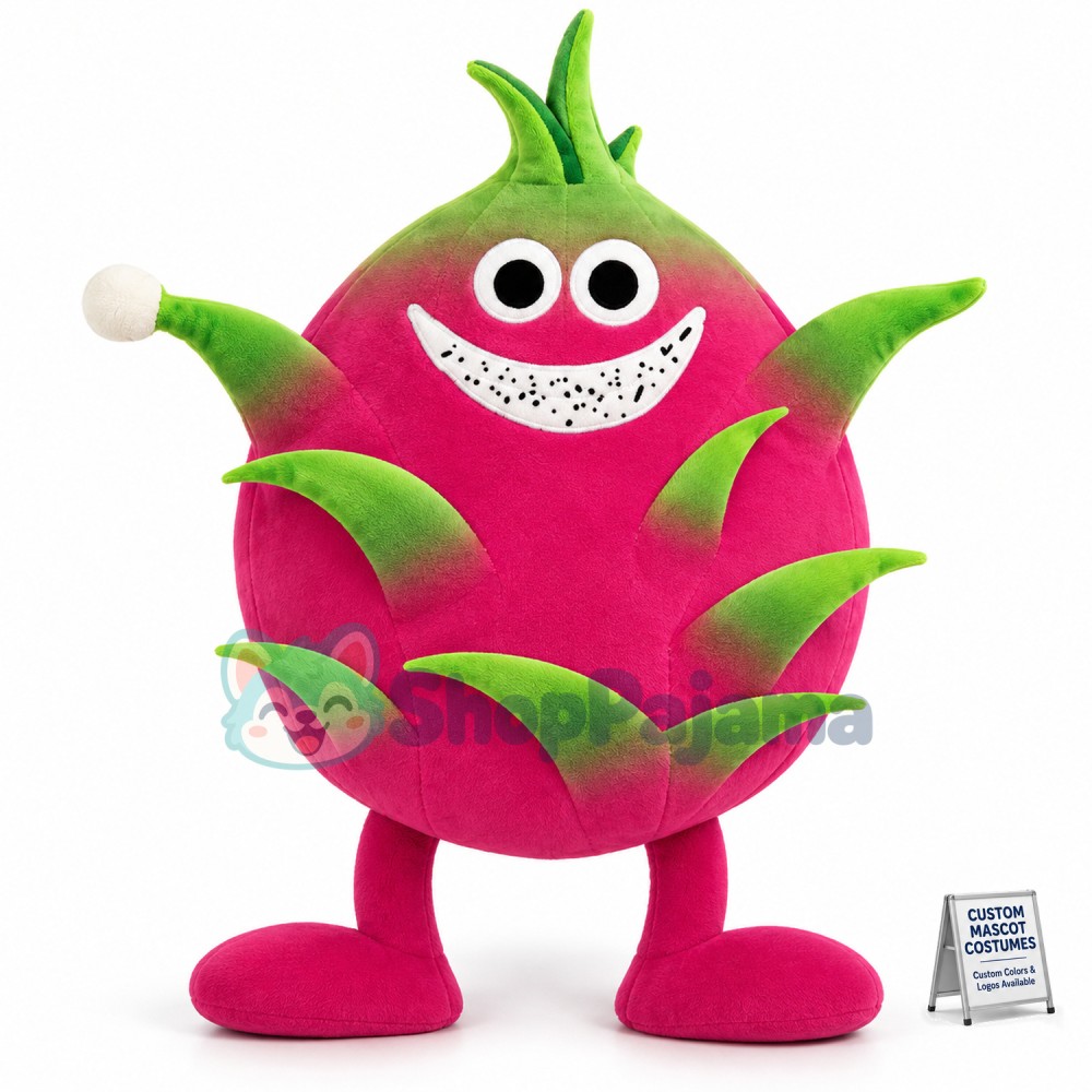 Cartoon Dragon Fruit Mascot Costume