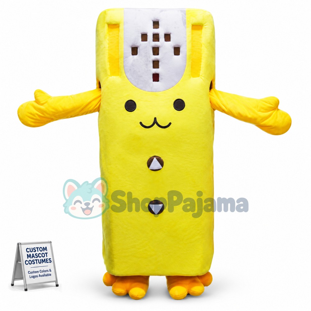 Yellow Air-conditioner Remote Mascot Costume