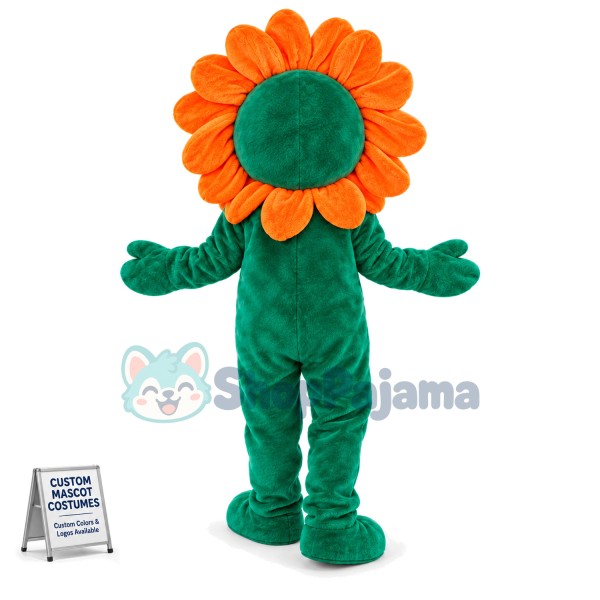 Blooming Green Sunflower Mascot Costume