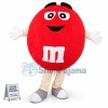 Red M Chocolate Bean Mascot Costume