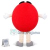 Red M Chocolate Bean Mascot Costume