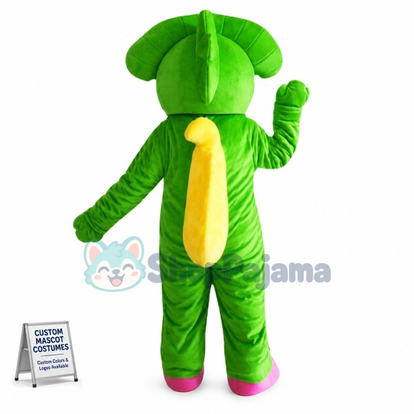 Barney & Friends Green Dinosaur Mascot Costume
