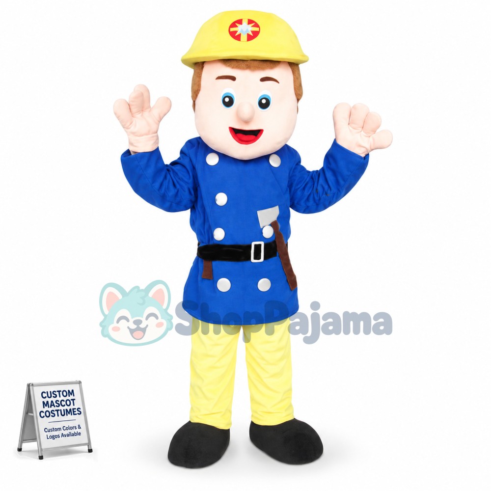 British Blue Sheriff Mascot Costume