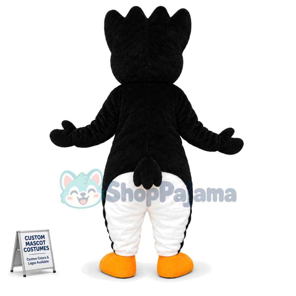 Wave Head Penguin Cartoon Mascot Costume