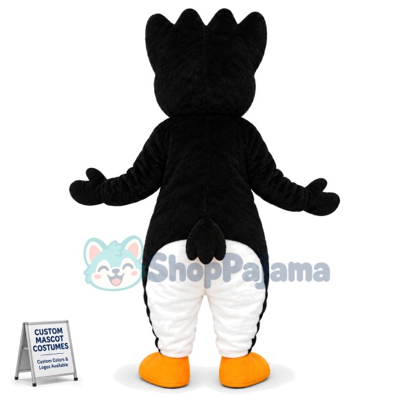 Wave Head Penguin Cartoon Mascot Costume
