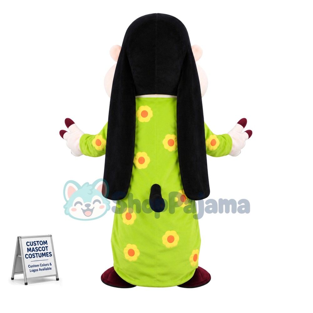 Green Nightgown Priest Mascot Costume