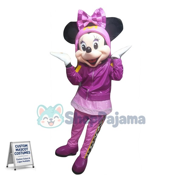 Climbing Minnie Mascot Cartoon Costume
