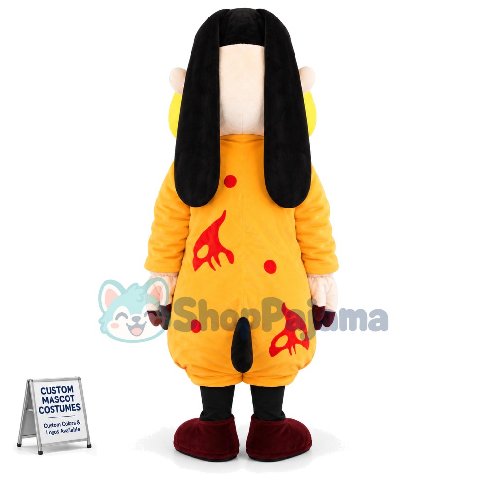Orange Nightgown Priest Mascot Costume