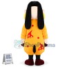 Orange Nightgown Priest Mascot Costume
