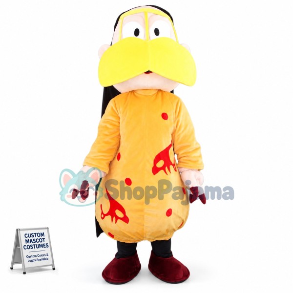 Orange Nightgown Priest Mascot Costume
