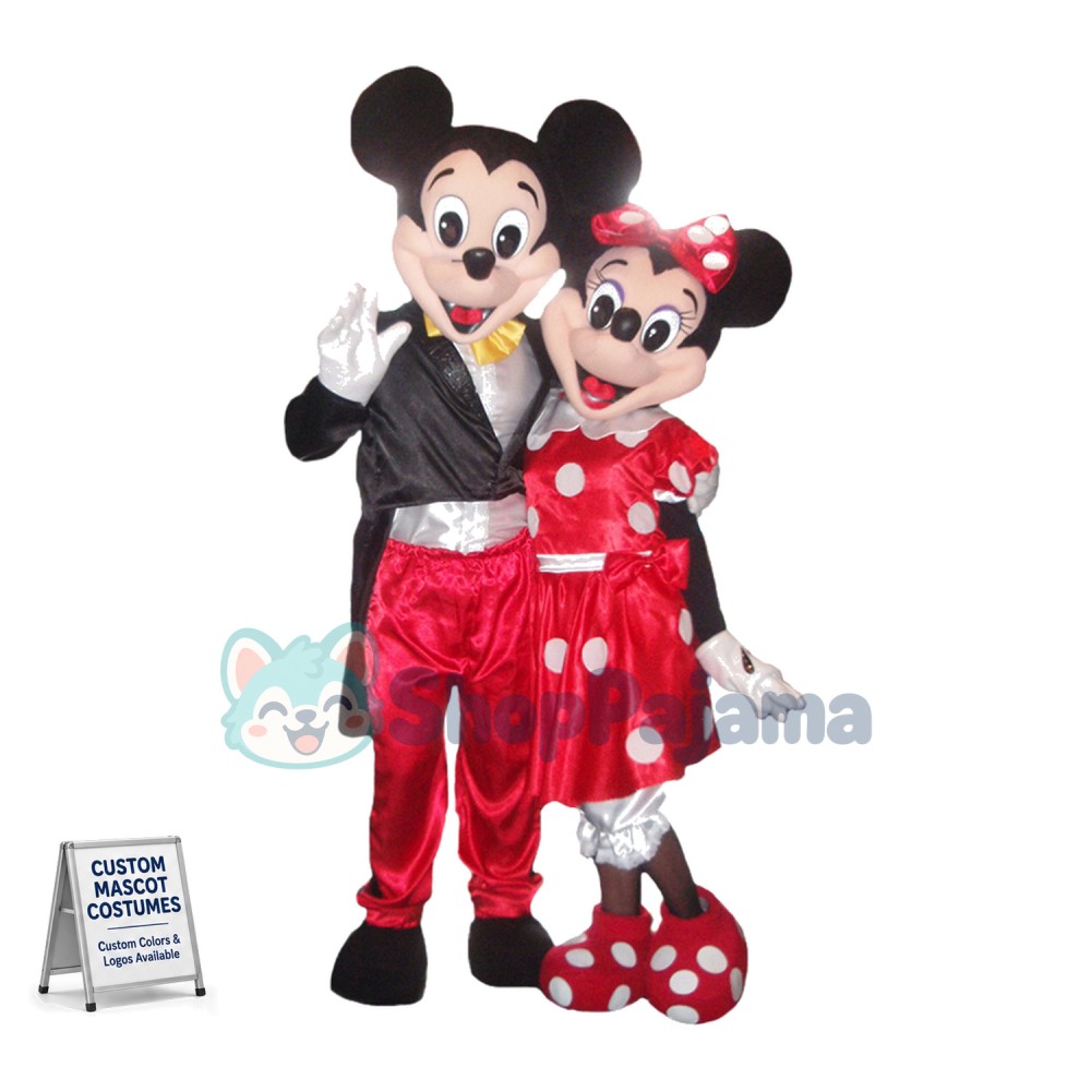 Blessed Mickey Couple Mascot Costume