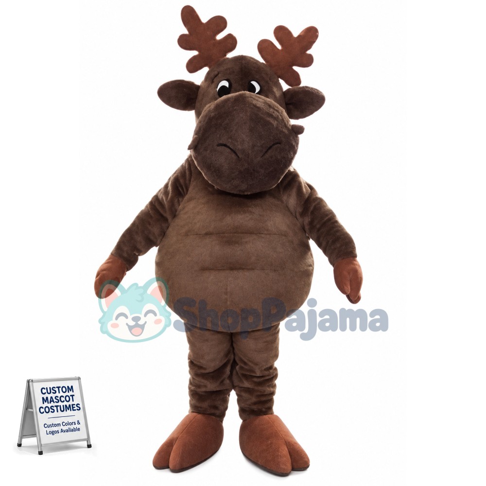 Christmas Brown Elk Mascot Costume