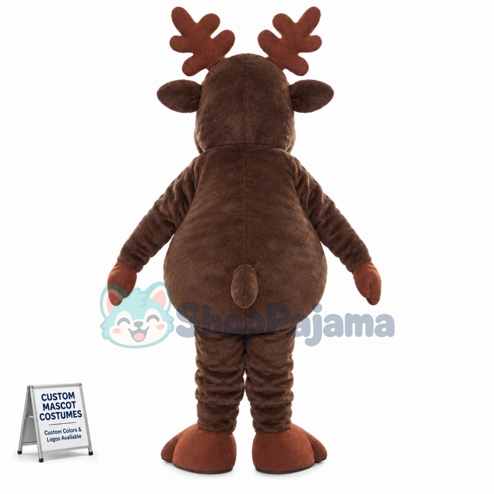 Christmas Brown Elk Mascot Costume