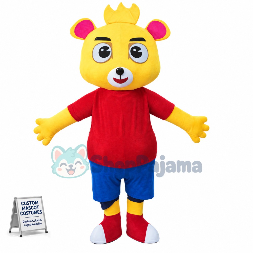 Adult Size Happy Bear Mascot Costume