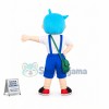 Blue Hair Vigorous Student Mascot Costume