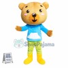 Brown Bear In The Blue Shirt Mascot Costume