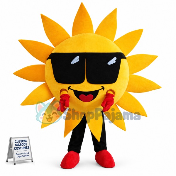 Sunglasses Sunflower Mascot Costume