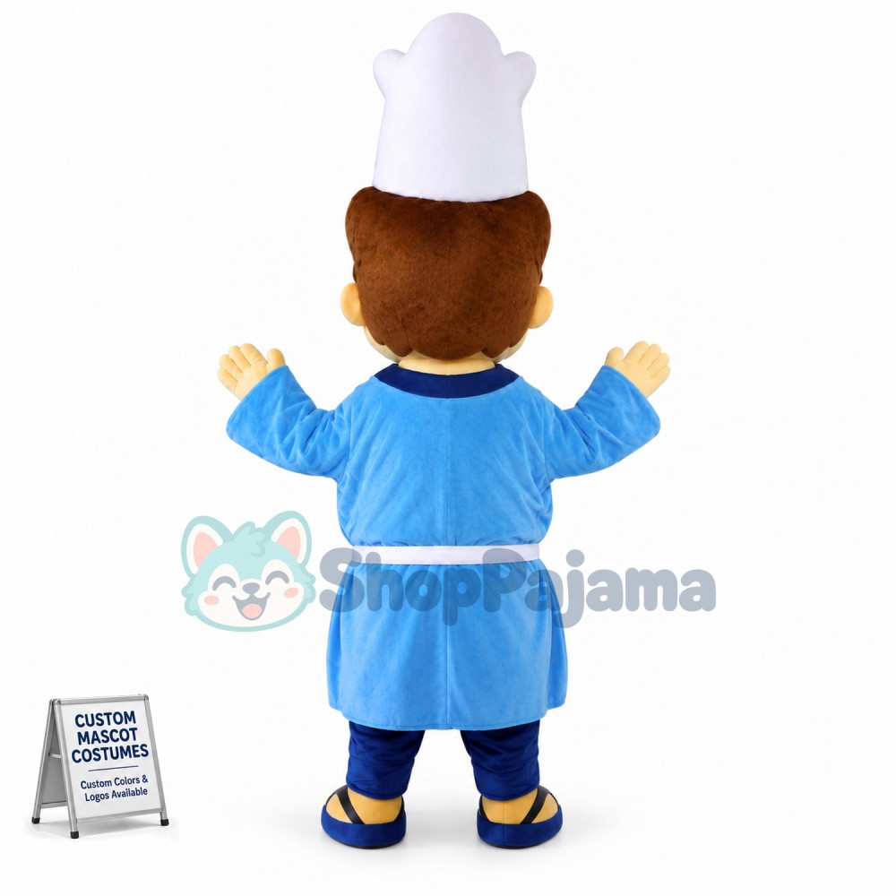 Chef Of Japanese Sushi Restaurant Mascot Costume