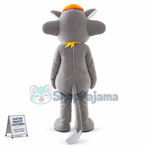 Fashion Cartoon Gray Wolffy Mascot Costume