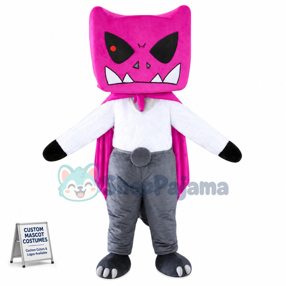 Purple Cloak Demon Mascot Costume