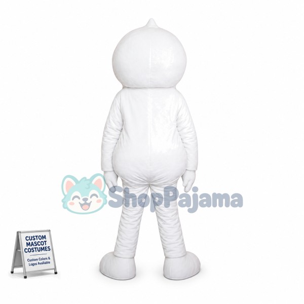 All Over White Smile Doll Mascot Costume