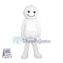 All Over White Smile Doll Mascot Costume