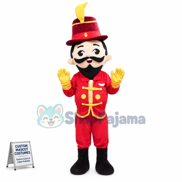 Beard Man Of Honor Guard Mascot Costume