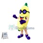 Banana In Purple Glasses Mascot Costume