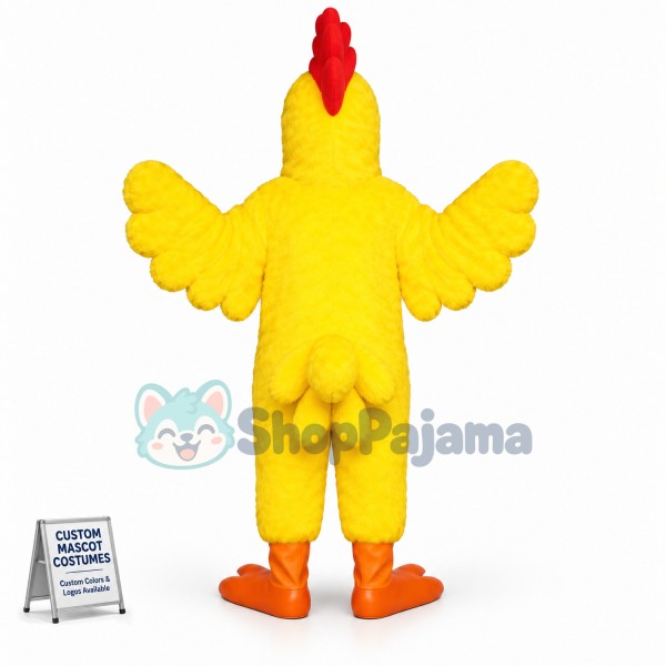 Yellow Plush Big Cock Mascot Costume